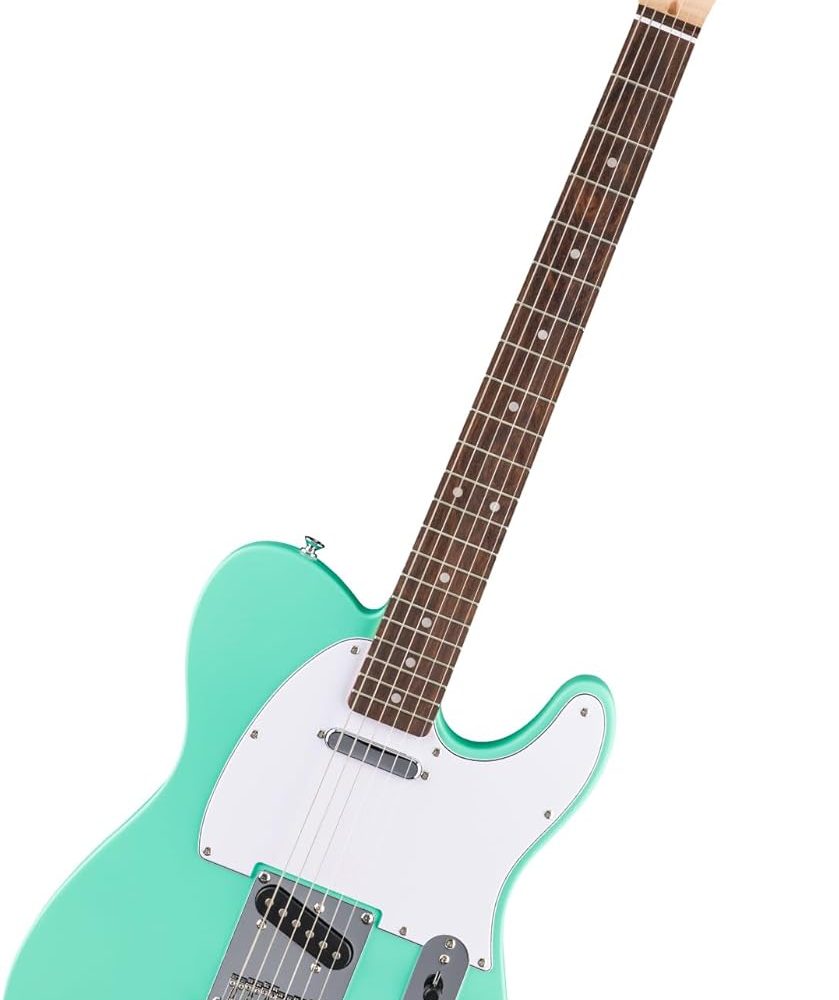 Fender Squier Debut Series Telecaster Electric Guitar, Beginner Guitar, 2-Year Warranty, Includes Free Lessons, Sea Foam Green with Satin Urethane Finish